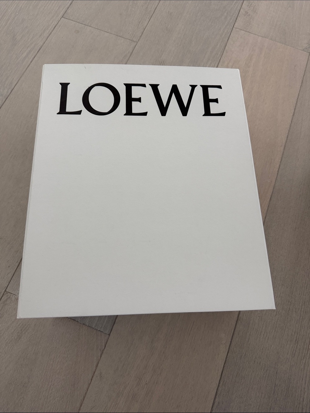 Loewe White Decorative Box with Black Logo